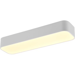 Weiße, rechteckige LED-Deckenleuchte Asterion, 25W, mit abgerundeten Ecken.