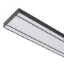 Moderne, dimmbare LED Deckenlampe Leicy in Schwarz mit Leselampe für Smart Home.