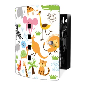 Banjado Schlüsselkasten Edelstahl mit Tiermotiv, 24x21,5x7cm, für 10 Schlüssel.