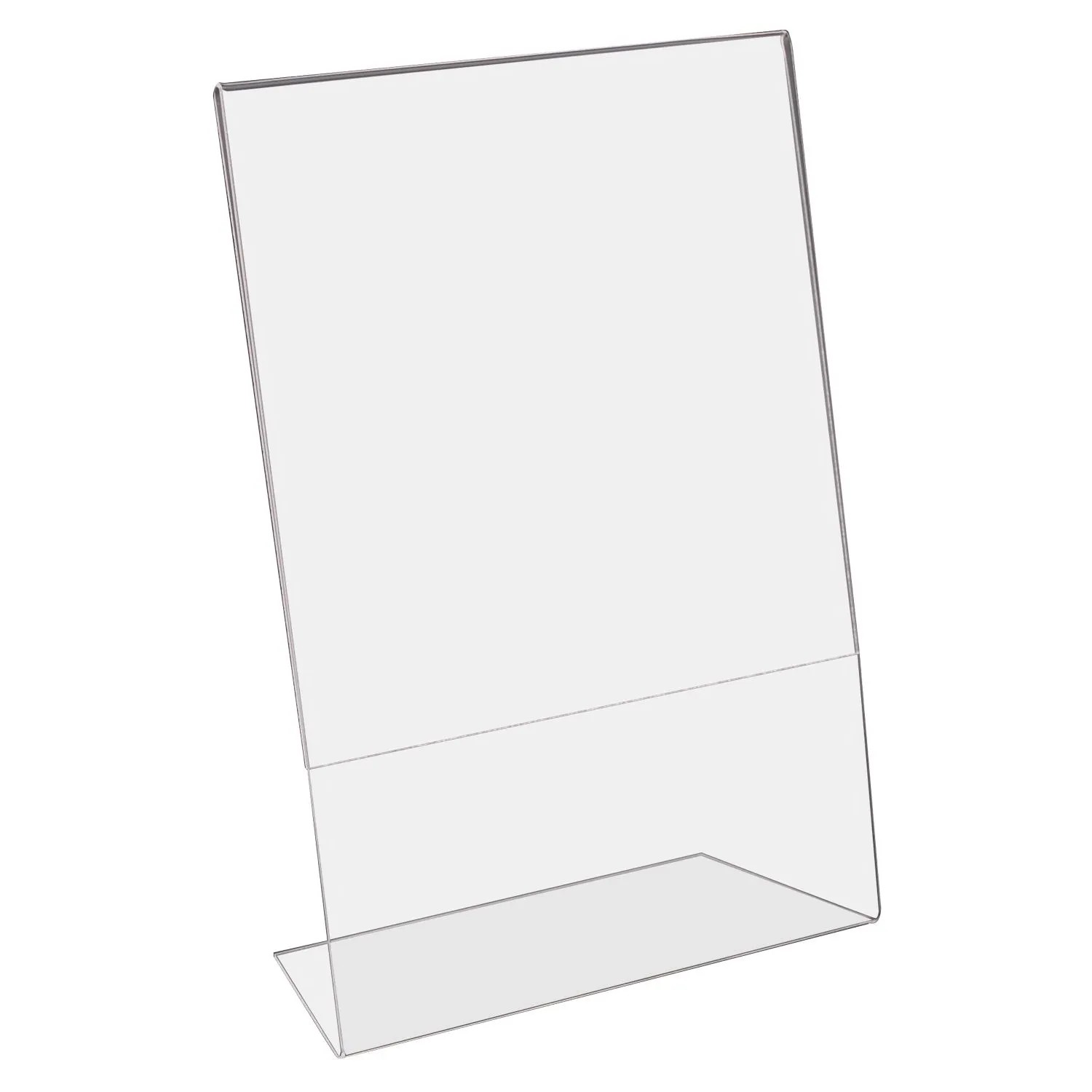 HMF 46954 Acryl Tischaufsteller Schräg DIN A4 Hoch und Querformat Glasklar