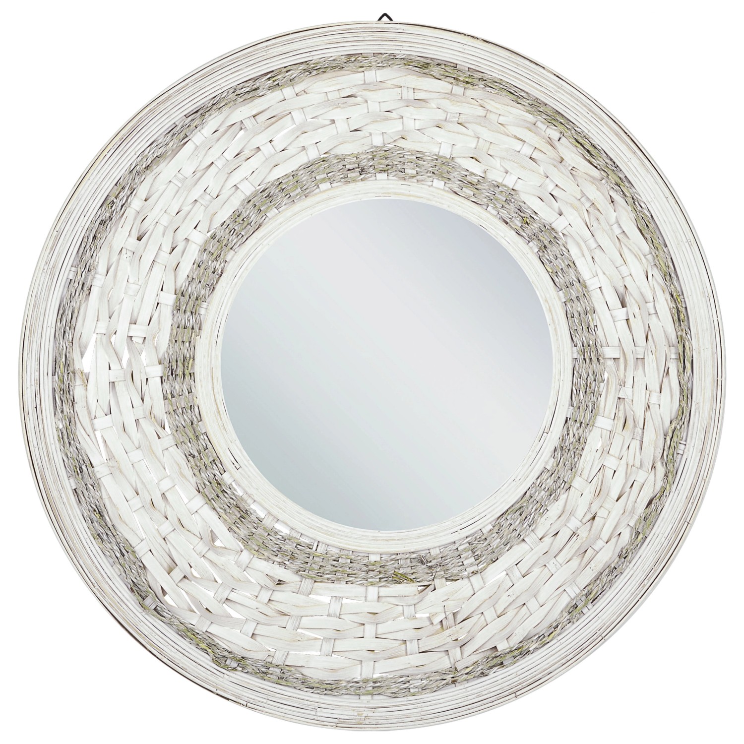 Beliani Dekospiegel SOLEDAD Cremeweiß 8x61x61