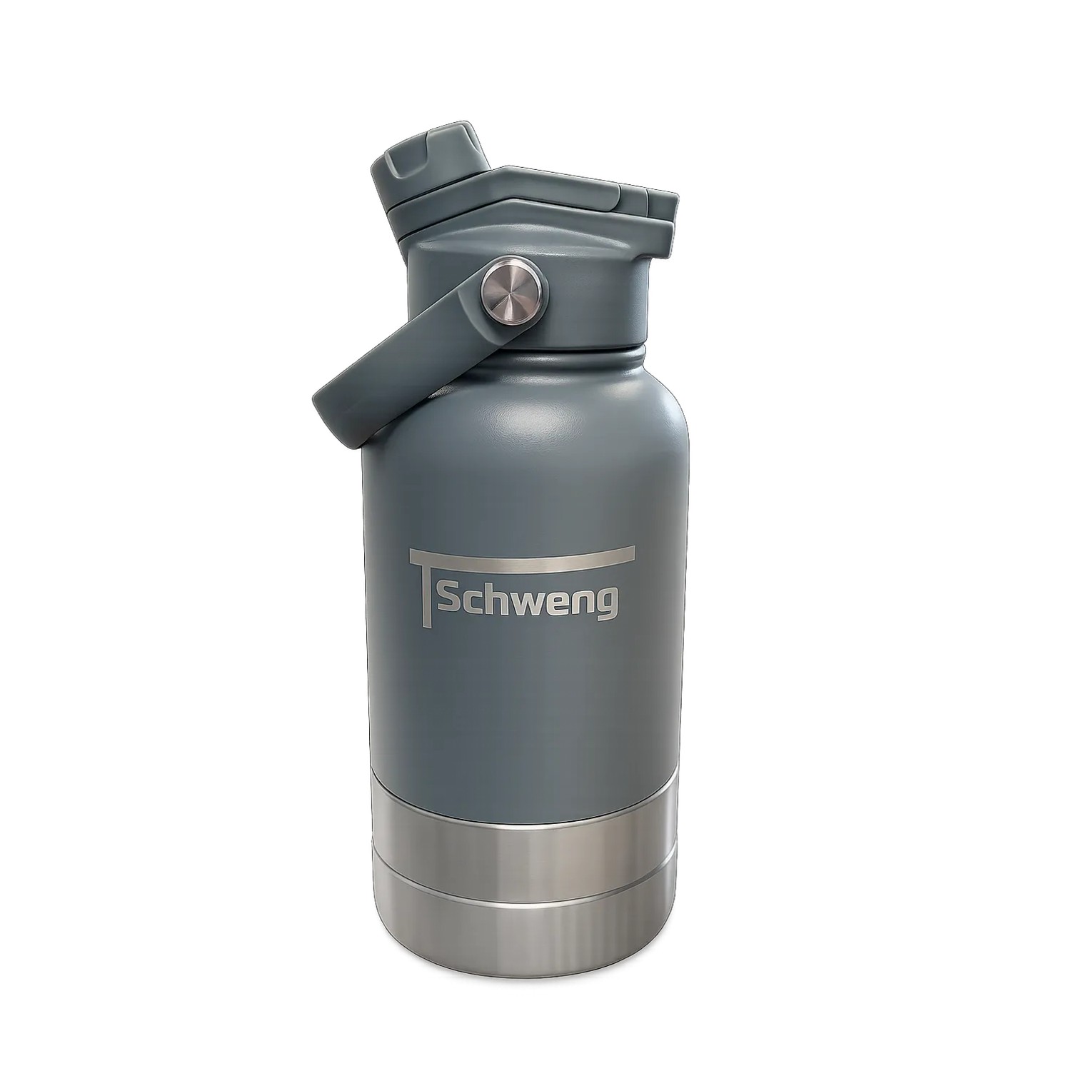 Schweng 3 In 1 Isolier Trinkflasche Für Mensch Und Hund Grau