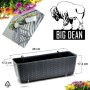 BigDean 6er Set Blumenkästen für Balkon Geländer Rattan Optik Anthrazit Balkonkästen mit Metall Halterungen 49 x 17 x 17 cm inkl_5