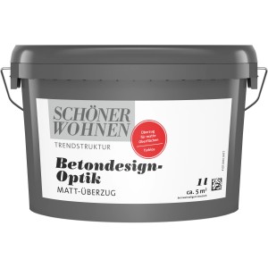 Eimer Schöner Wohnen Betondesign-Optik Matt-Überzug, farblos, 1 Liter.