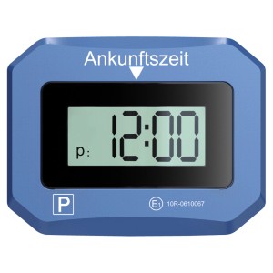 Blaue Technaxx TX-272 Elektronische Parkscheibe mit digitaler Zeitanzeige.