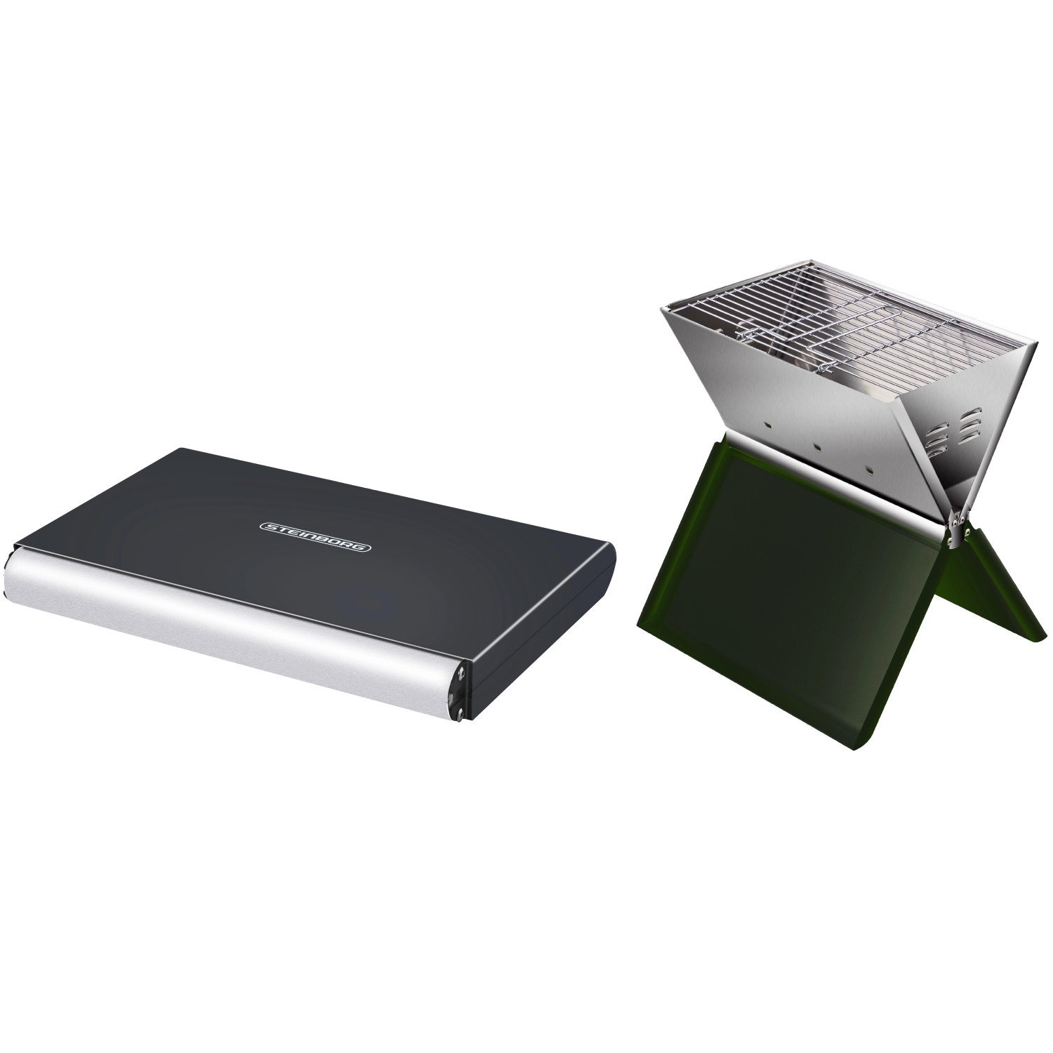Steinborg SB-8160 Klappgrill Hitzebeständiger Rahmen Schwarz günstig online kaufen