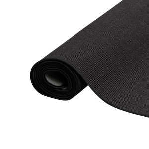 Gerollter, schwarzer Snapstyle Sisal Natur Teppichläufer, 80x200 cm.