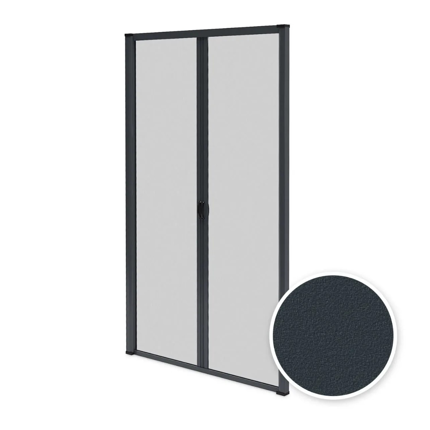 Avosdim Insektenschutzrollo 240 x 230 cm Anthrazit Gewebe Grau zum Schrauben
