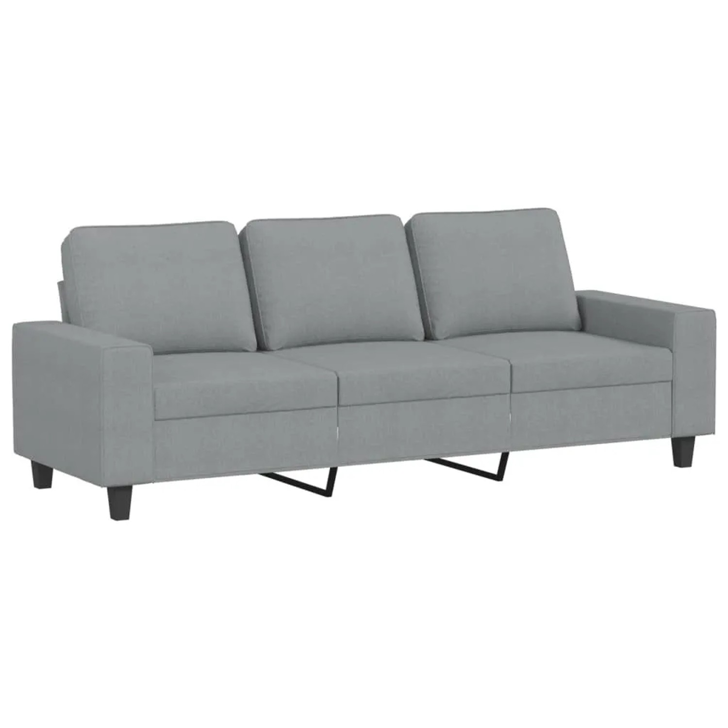 vidaXL 3-Sitzer-Sofa Hellgrau 180 cm Stoff 359399 günstig online kaufen