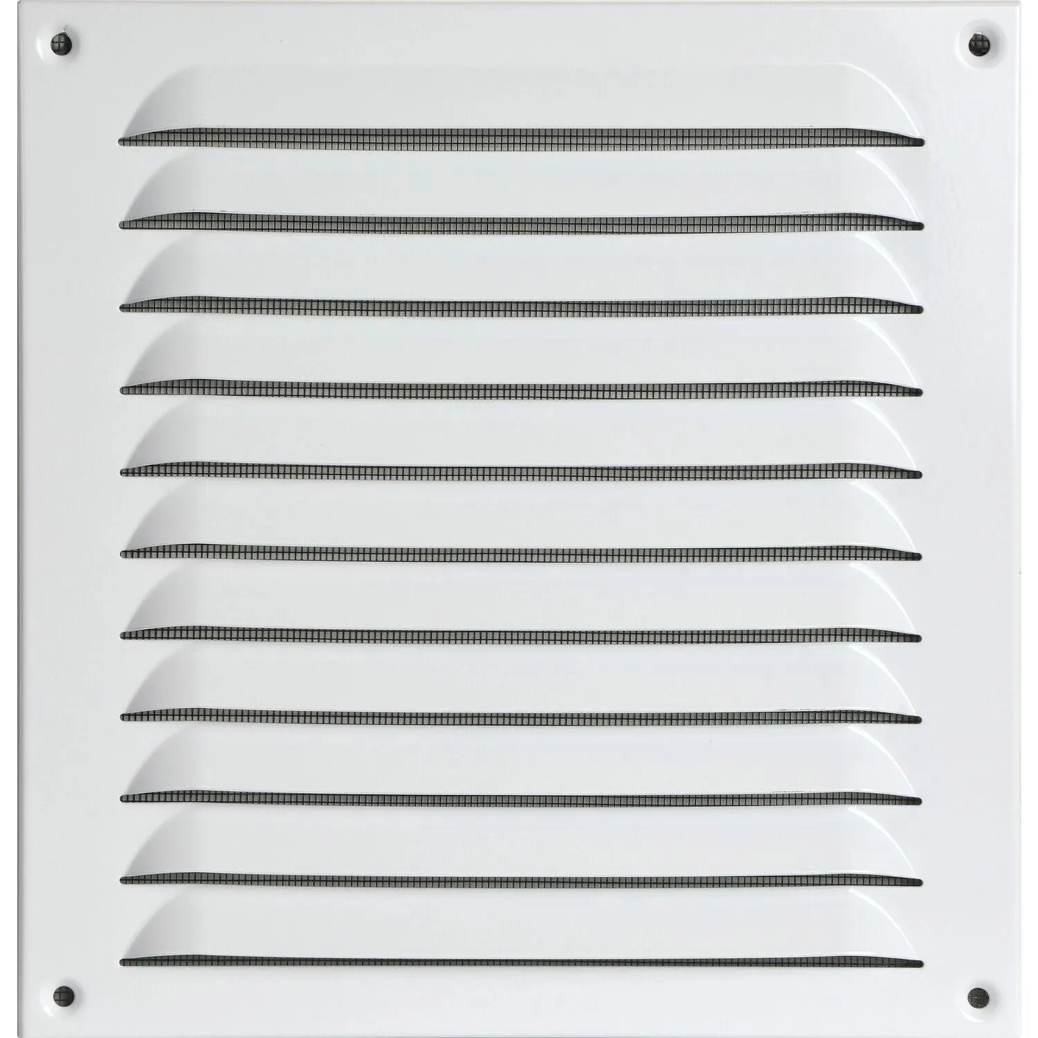 Upmann Wetterschutzgitter Eckig Aufschraubbar 230x240mm Aluminium Weiß