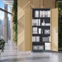 Jan Nowak Aktenschrank Büroschrank JAN H 195 x 90 x 40 cm Eco Design Anthrazit Nussbaum_8