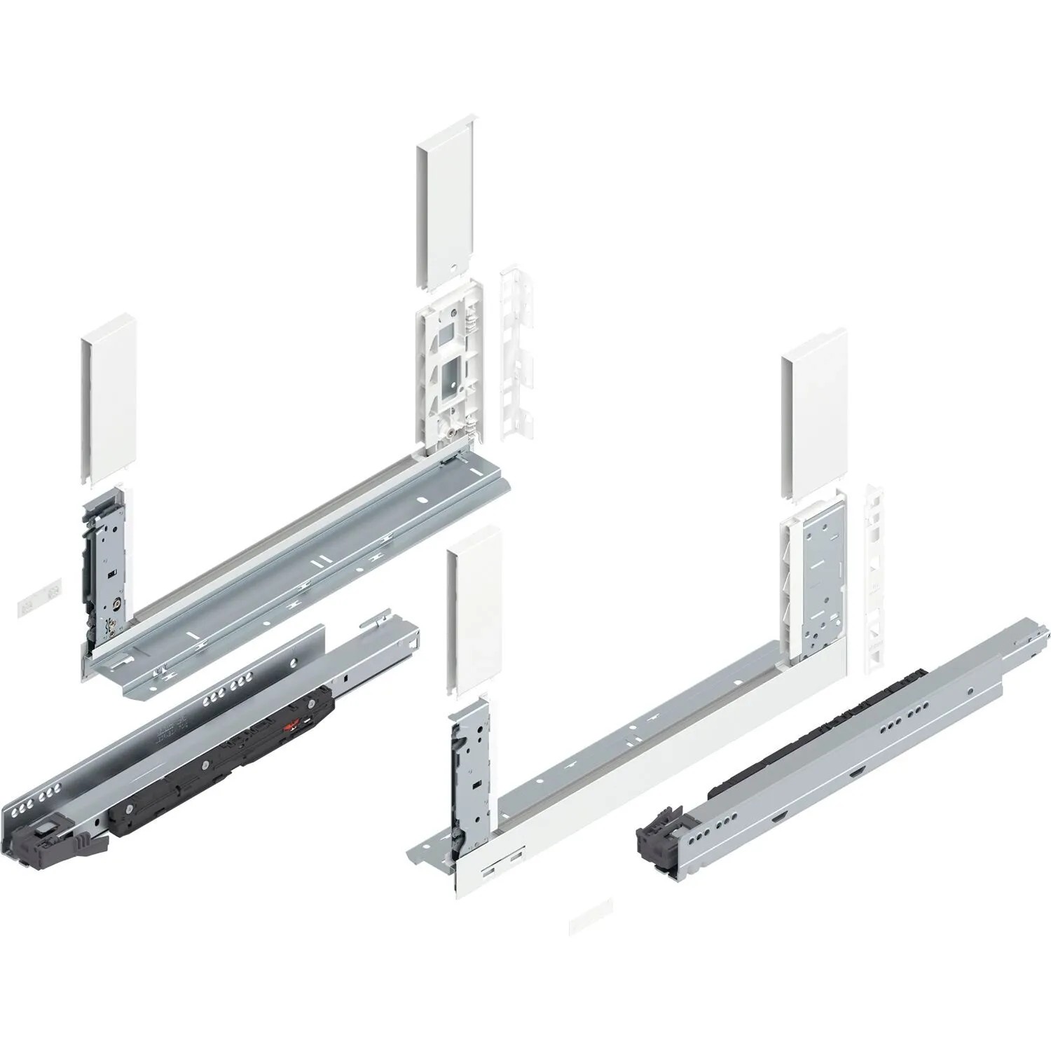 Blum Schubladensystem Legrabox free Höhe C Tip-On Vollauszug 450 mm 70 kg Seidenweiß