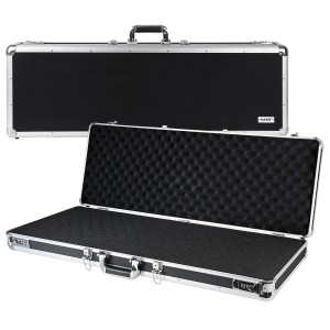 HMF 14404-02 Alu Koffer Rasterschaumstoff 96 x 36 x 12 cm Schwarz