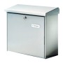 Burg Wächter Briefkasten Comfort 3913 aus Edelstahl, Frontansicht.