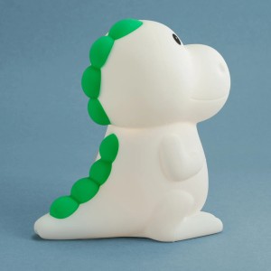 X4-Life LED-Nachtlicht Dino, weiß mit grünen Akzenten, für Kinderzimmer.