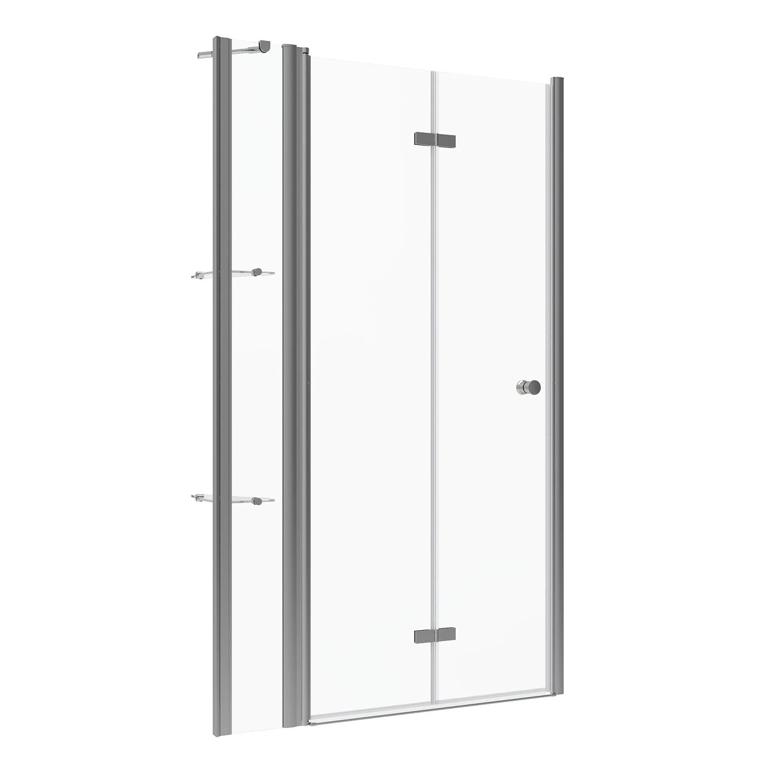 Aquabatos Falttür Duschtür 110 x 187 cm Duschabtrennung mit 20 cm Festteil günstig online kaufen