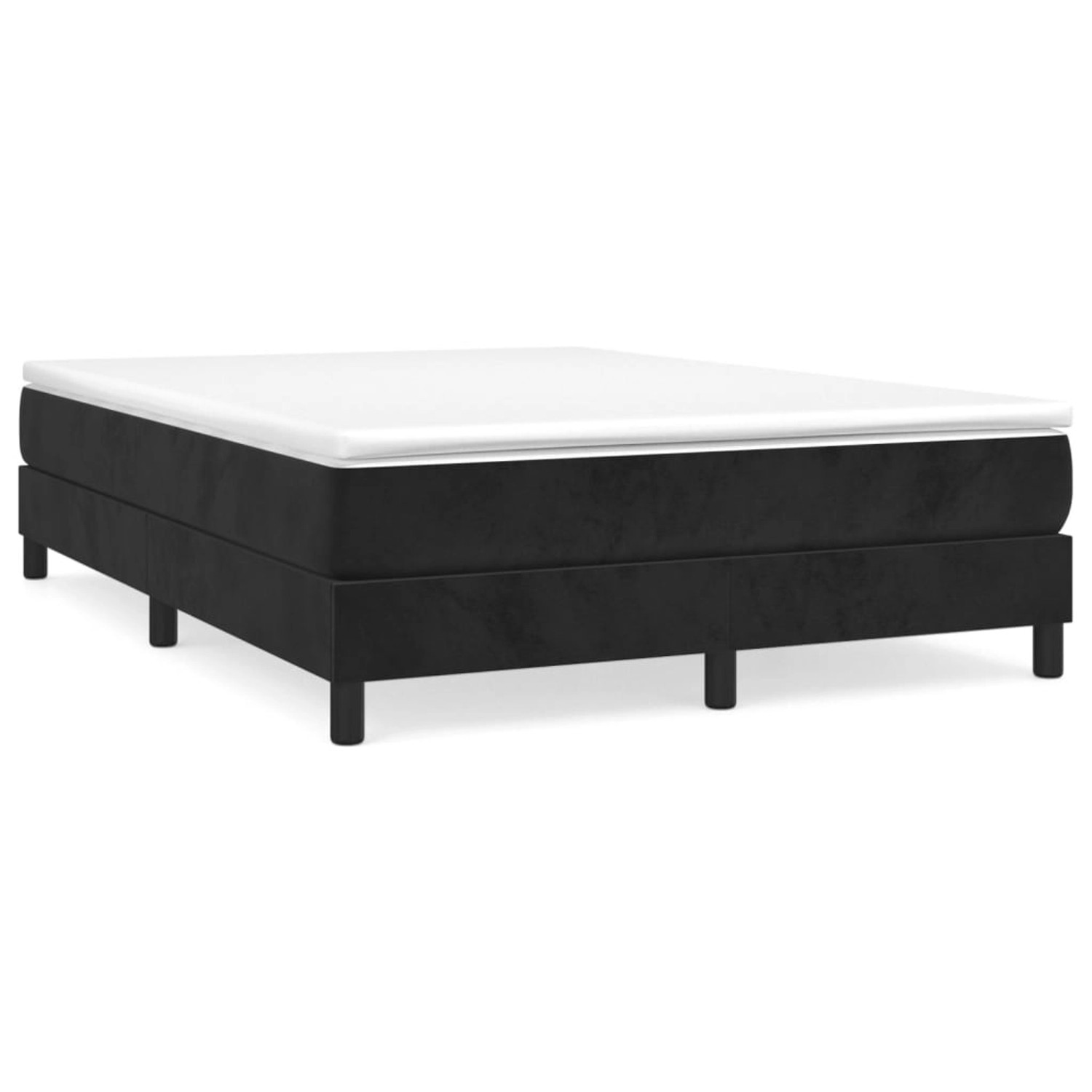 vidaXL Boxspringbett Schwarz 140x190 cm Samt1347265 günstig online kaufen