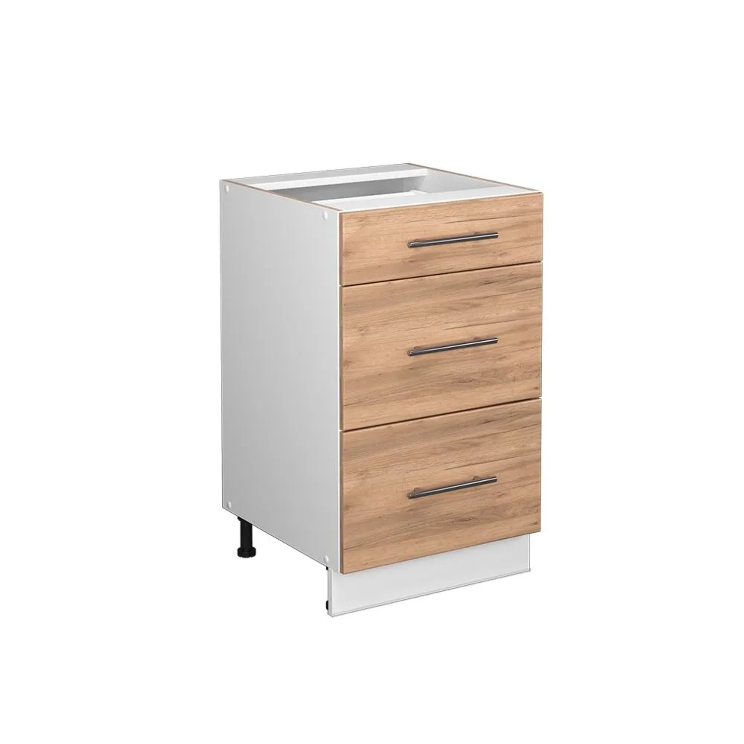Vicco Küchenunterschrank Fame-Line Goldkraft Eiche Weiß 50 cm ohne Arbeitsplatte