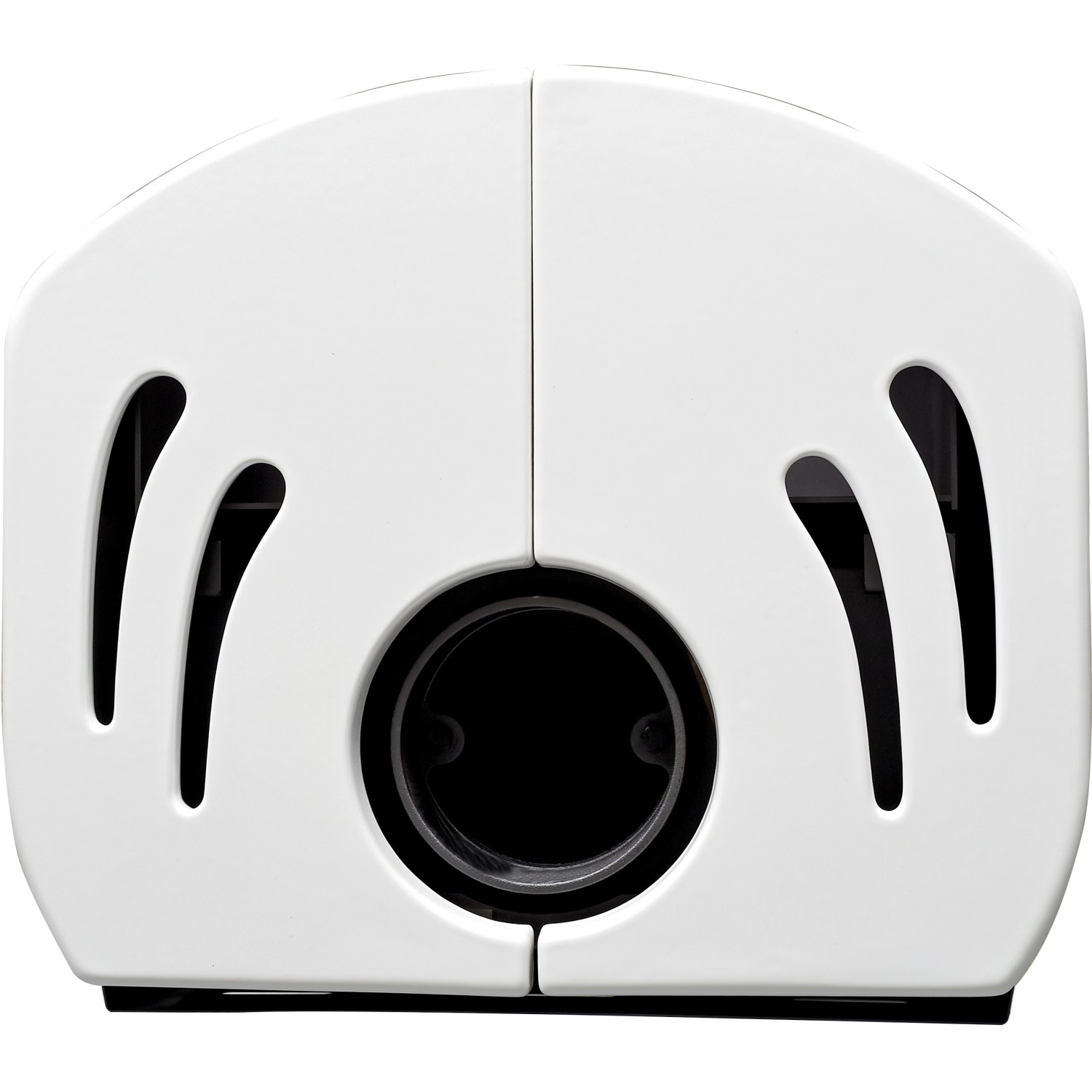 Detailansicht des weißen Hark Küchenofen Keramik 5 kW mit Automatik, Frontansicht.