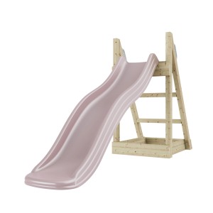 OutdoorToys Rutsche Gecko, 175 cm, altrosa, mit Holzleiter für Spieltürme & Spielanlagen.