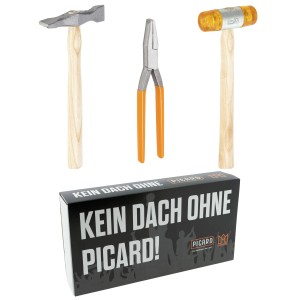 Picard x DACHKRONE Set 4 Picard Kreuzschweifhammer Nr. 175 Flachzange Nr. 192 und Plastikhammer Nr. 252