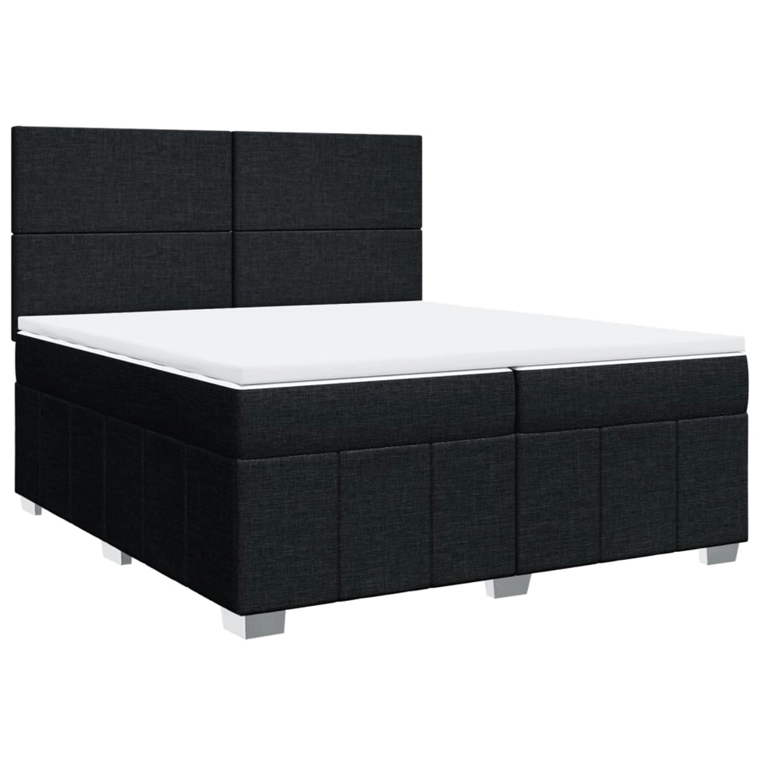 vidaXL Boxspringbett mit Matratze Schwarz 200x200 cm Stoff 3291770 günstig online kaufen