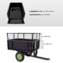 TRUTZHOLM Rasentraktor Anhänger, kippbar, 300 kg, mit Gitteraufsatz. Ideal für Gartenabfälle.