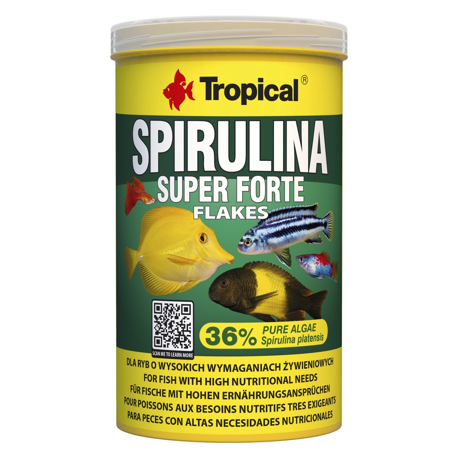 Tropical Flockenfutter Super Spirulina Forte 36 % Flakes 1.000 ml