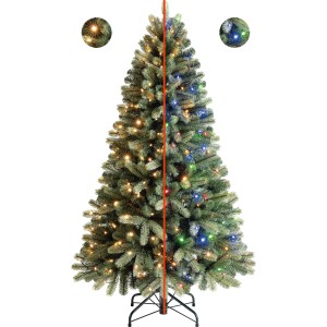 Künstliche grüne Laitila Tanne, 180 cm, mit warmweißen und bunten LEDs.
