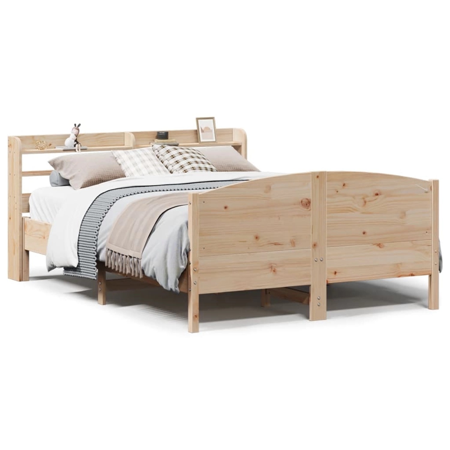 vidaXL Massivholzbett ohne Matratze 150x200 cm Kiefernholz 3306963 günstig online kaufen