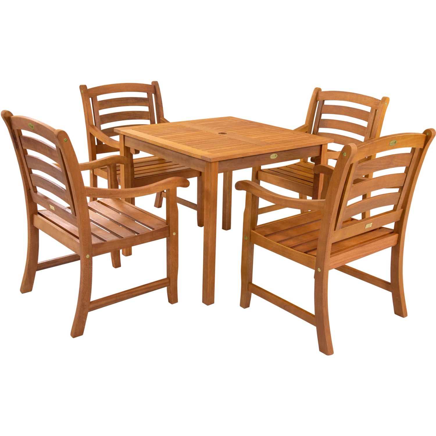 indoba® Gartenmöbel-Set 5-teilig Montana Tisch quadratisch FSC®