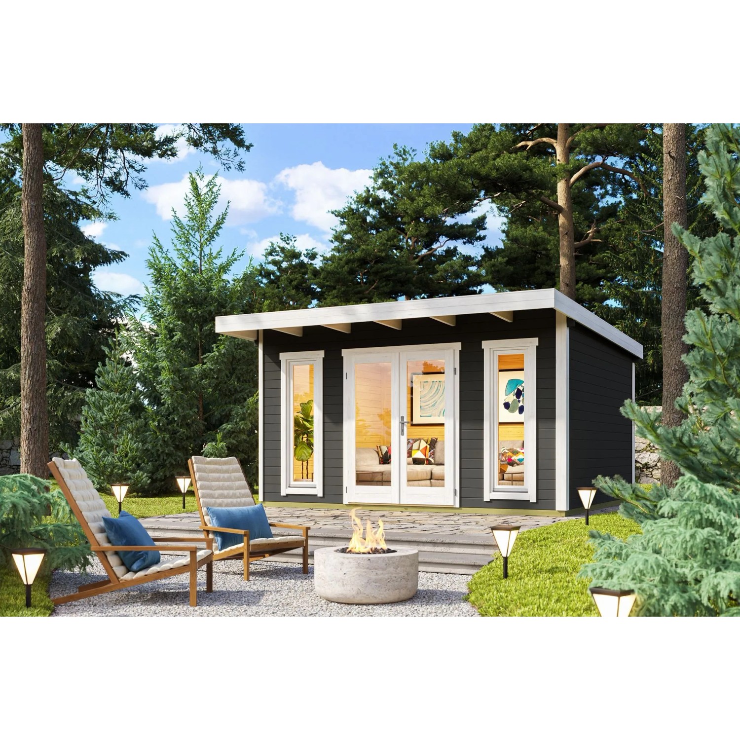 Lasita Gartenhaus Sicily 1 Carbongrau 410 cm x 350 cm