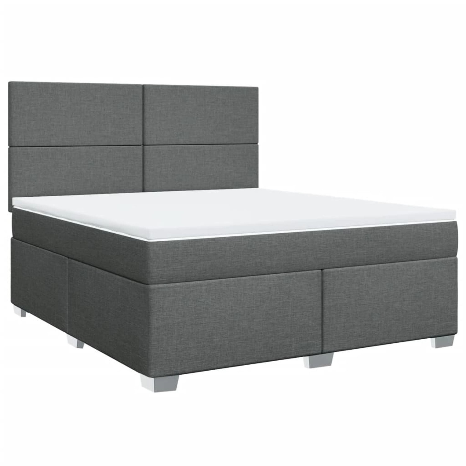 vidaXL Boxspringbett mit Matratze Dunkelgrau 180x200 cm Stoff 3290561 günstig online kaufen