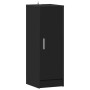 Schwarzer vidaXL Schuhschrank (32x35x92 cm) aus Holzwerkstoff.