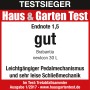 Testlabel für Brabantia NewIcon Treteimer 30L: Testsieger "Haus & Garten Test", Note 1,5, leichtgängiger Pedalmechanismus.