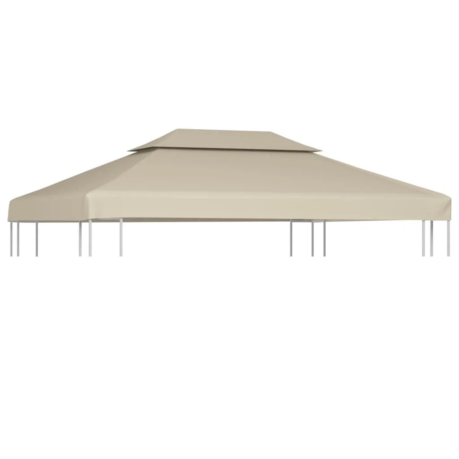 vidaXL Pavillon-Dachplane Ersatzdach 310 g/m² Beige 3x4 m 40881