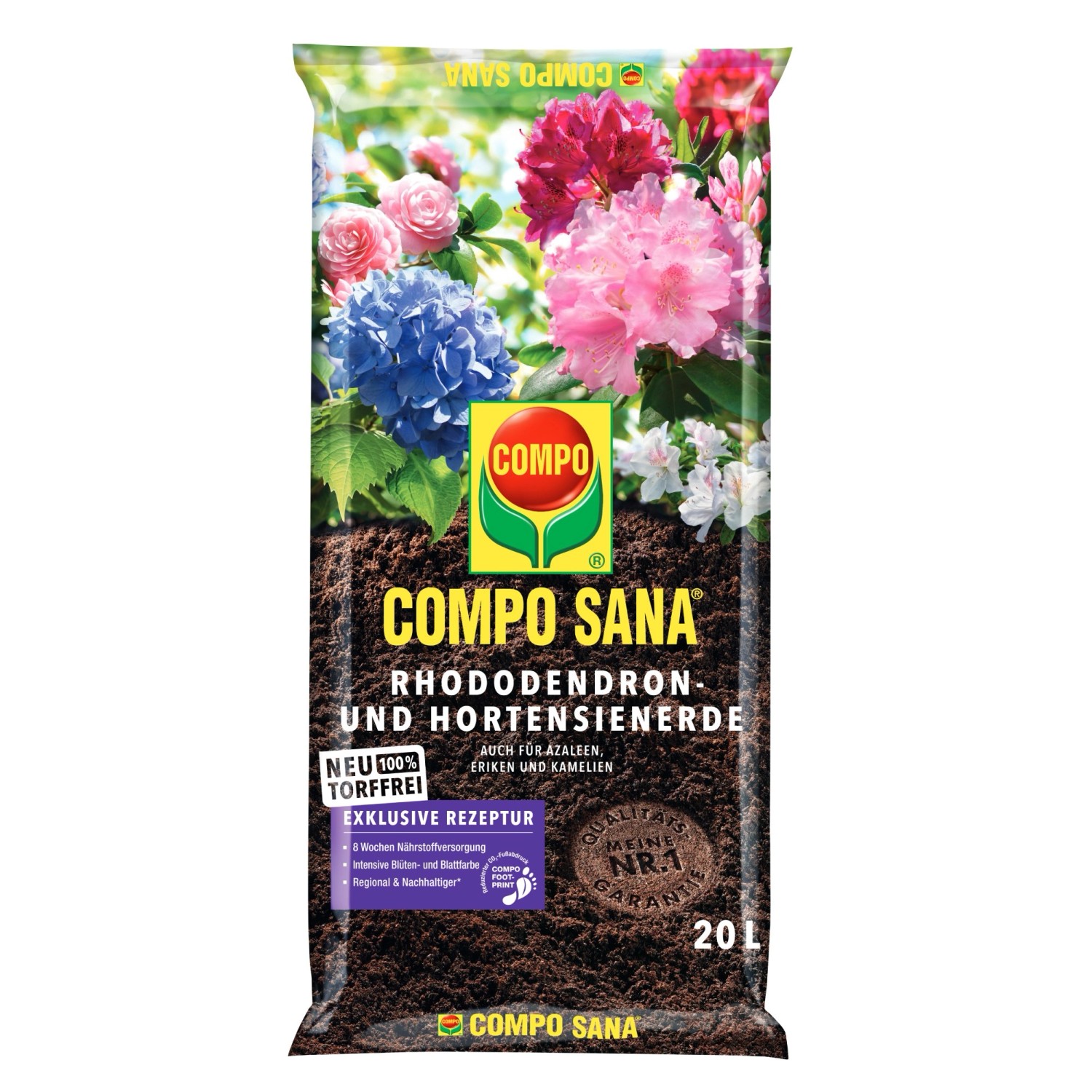 Compo Sana Rhododendron- und Hortensienerde torffrei 20 l