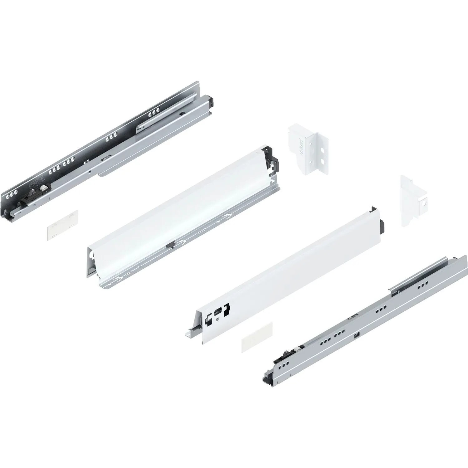 Blum Tandembox antaro N Vollauszug Blumotion 450 mm 65 kg Seidenweiß