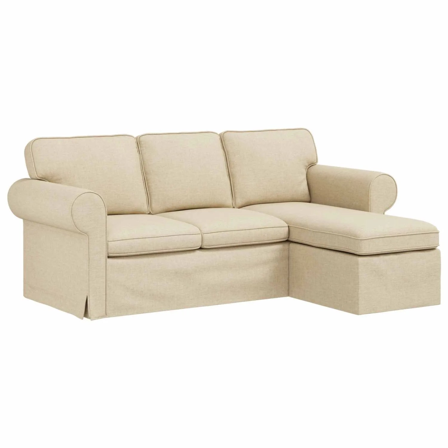 vidaXL Sofa Creme 215 x 138 x 80 cm Stoff 42024332