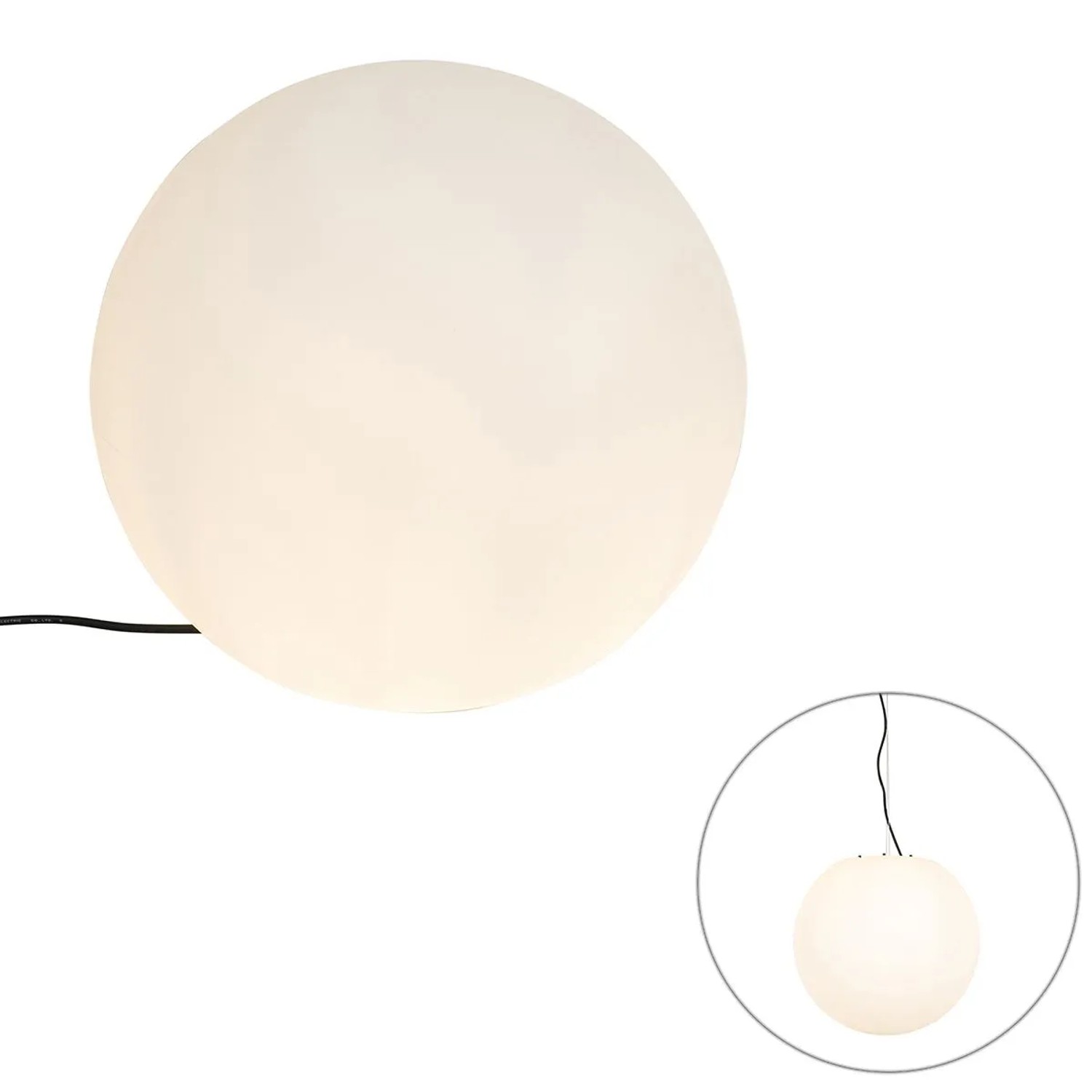 QAZQA Moderne Außenleuchte Weiß 45 cm IP44 Nura
