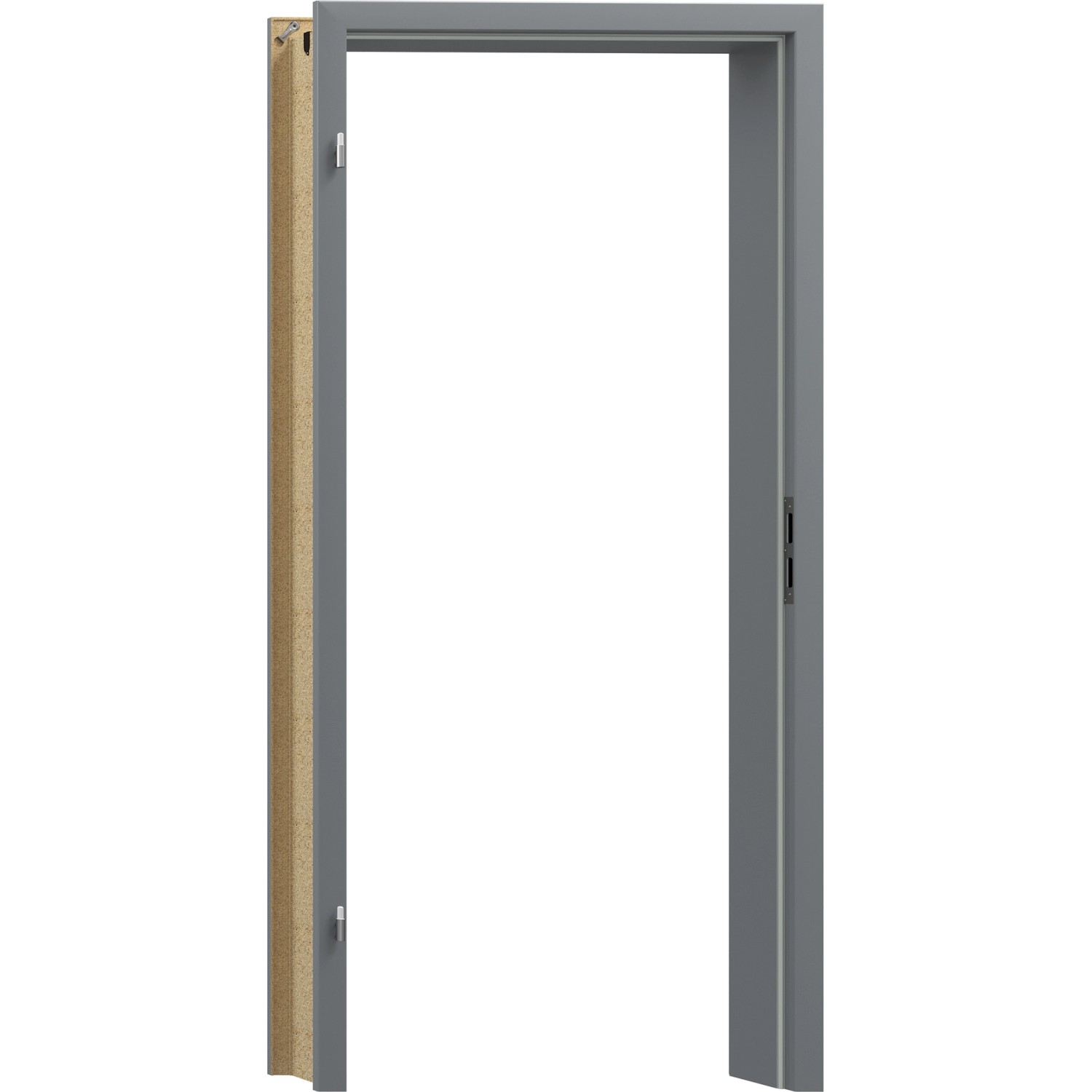 Holzumfassungszarge GLN747 Staubgrau 86 cm x 198,5 cm x 10 cm Anschlag L