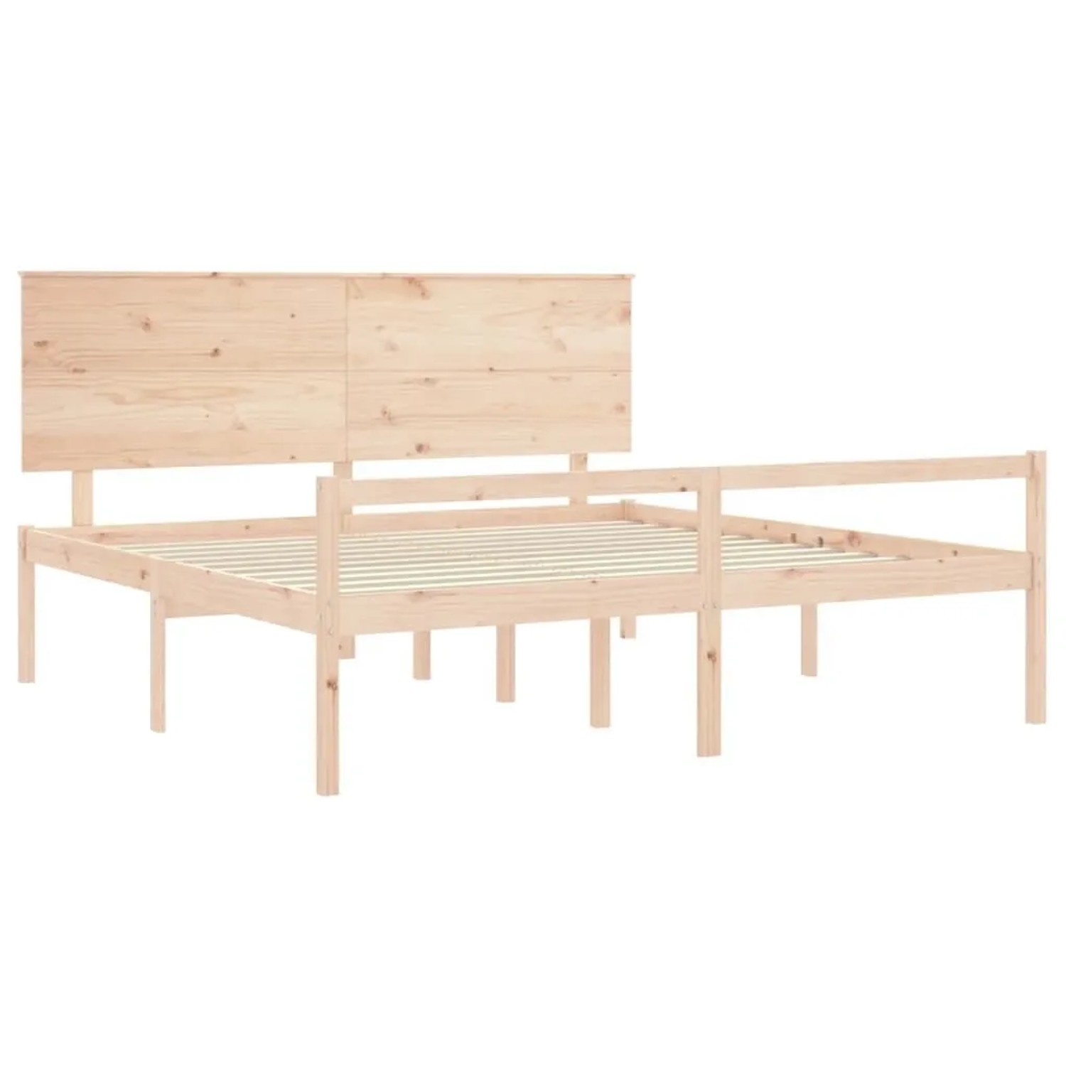 vidaXL Seniorenbett mit Kopfteil Super Kingsize Massivholz 3195496