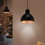 Eglo Pendelleuchte Vintage, schwarz-kupferfarben. Hängende Lampe mit E27 Fassung.