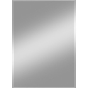 Rechteckiger Facettenspiegel Gennil, 40x60 cm, silberfarben, mit umlaufender Facette.