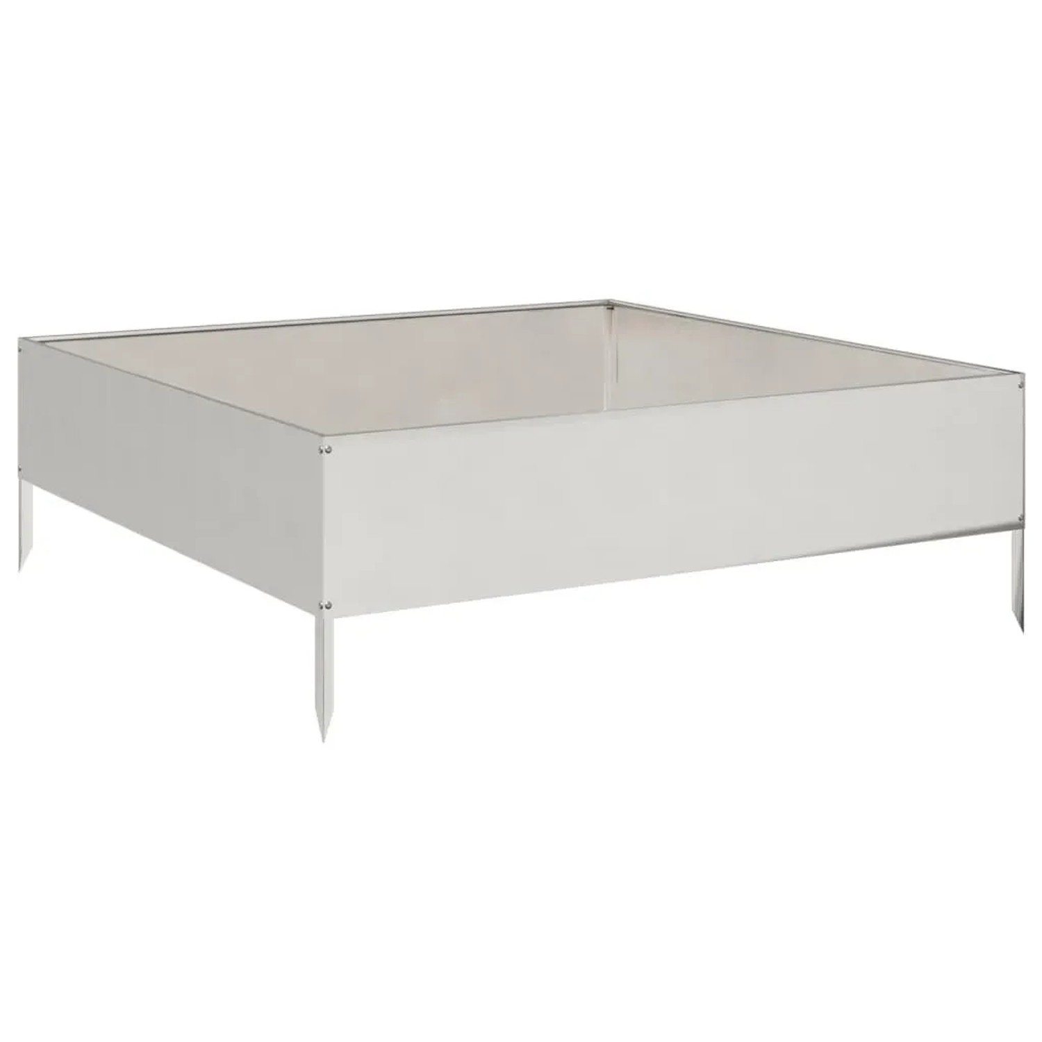 vidaXL Hochbeet 100x100x33,5 cm Edelstahl 851028