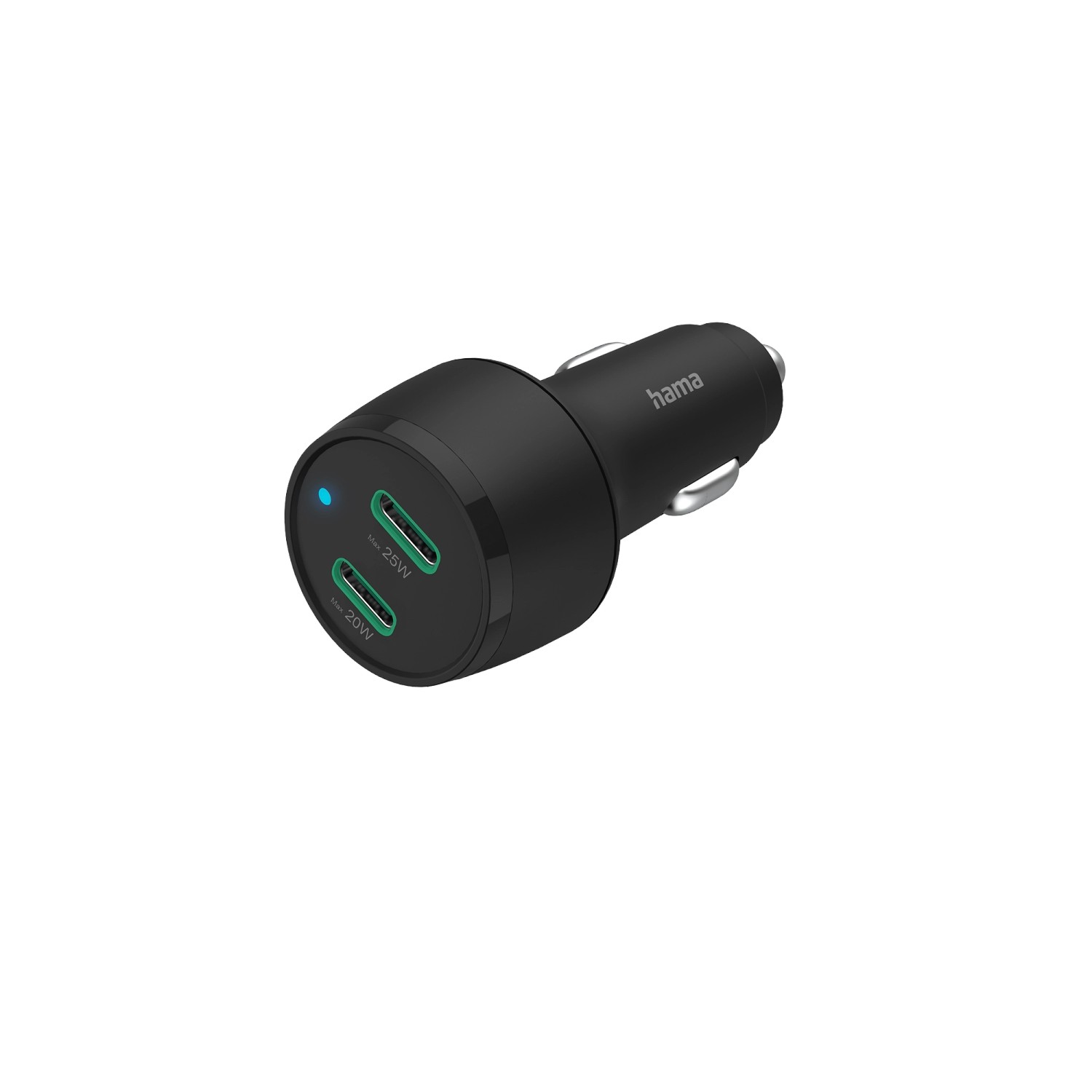 Thumbnail - Hama Auto-Schnellladegerät 2 x USB-C PD 45 W Schwarz