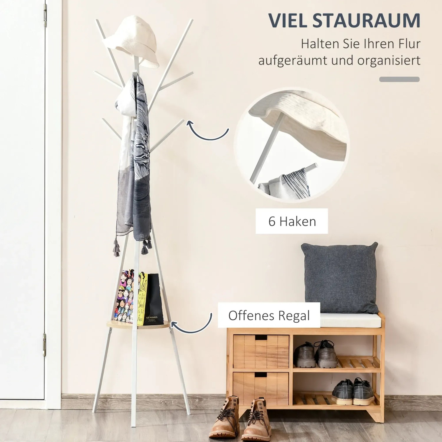kommode 150 cm hoch Forte EDMORE 160, Moderne Kommode mit 6 Schubladen, Holzwerkstoff, Weiß, 153,9 breit x 79,8 cm x 42,2 cm tief Küche, Farbe:Volcano Black