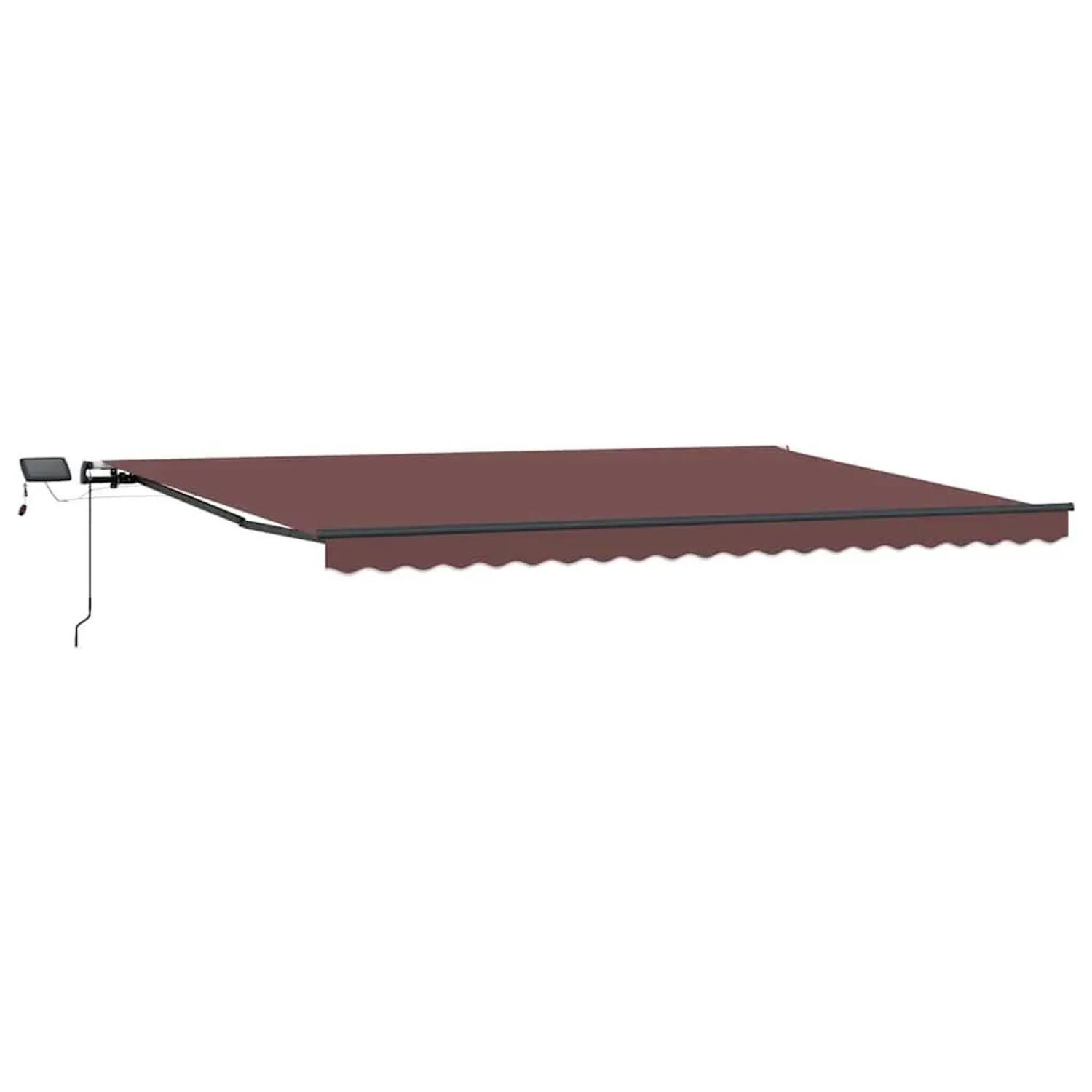 vidaXL Markise Manuell mit LEDs Braun 500x300 cm 3310217