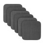 6er Pack Bestlivings Stuhlkissen Struktur Anthrazit, 38x38x3 cm, für Esszimmer, Küche oder Garten.