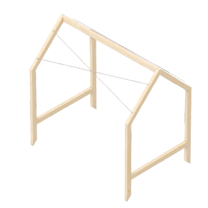 Upyard 3-in-1 Pflanzenschutz mit Holzrahmen 115 cm x 75 cm